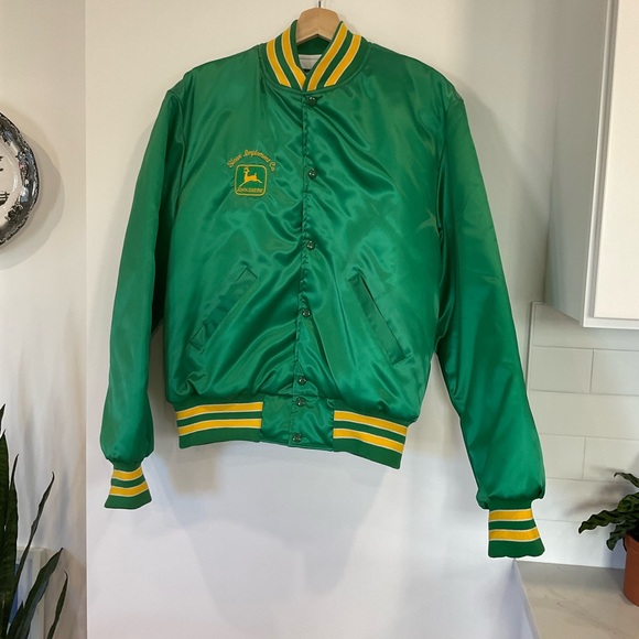 Holloway John Deere bomber jacket. Embroidered Sloan implement co. Men’s large - Picture 7 of 13